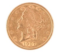 1907 Liberty Head $20 Gold Coin