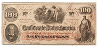 1863 Confederate States of America $100 Note