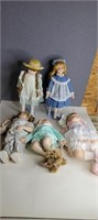 LOT OF COLLECTIBLE PORCELAIN DOLLS