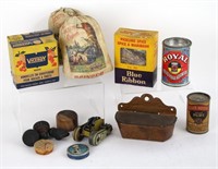 LOT OF TINS, TOBACCO BAGS AND OTHER ITEMS