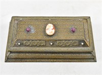 La Tausca French Brass Toned Nouveau Jewelry Box