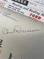 (1): 3 Autographs Chuck Dressen, Frank Thomas, J