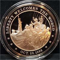 Franklin Mint 45mm Bronze US History Medal 1886