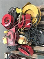 Pallet of Misc. Air Hoses & Cord Reels