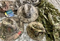 Camouflage hats and clothes