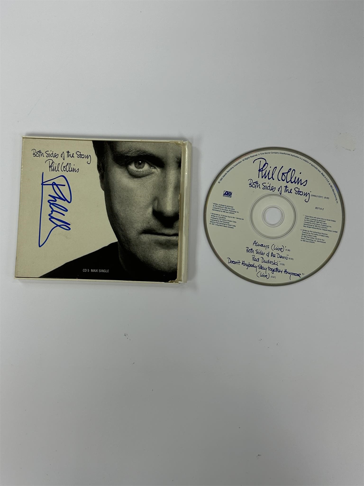 Autograph COA Movie Props Cloth Music Vinyl CD Press ABE