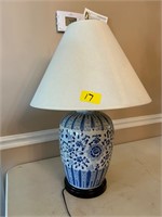 Blue and White Table Lamp