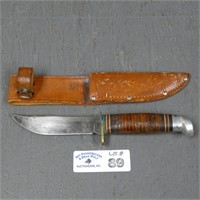 Western L66 Leather Handle Knife & Sheath
