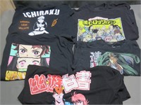 Lot of 5 Japanese Anime T Shirts Naruto Titan