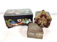 (3) Trinket /  Jewelry Boxes, Musical Box