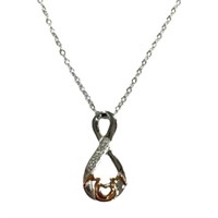 Beautiful Two-tone Infinity Mom Necklace