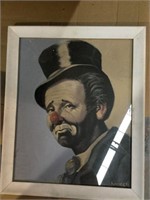 Emmett Kelly Clown Painting