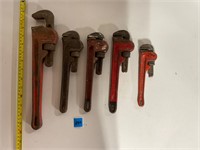 Lot of Pipe Wrenches