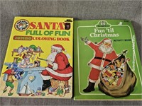 Large New old stock Vintage Coloring Books Santa