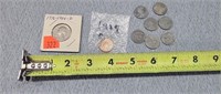 7- 1943 Steel Pennies, 1919-D Wheat Penny &
