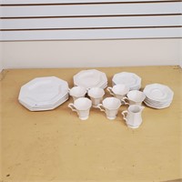 White Octagon Dishes