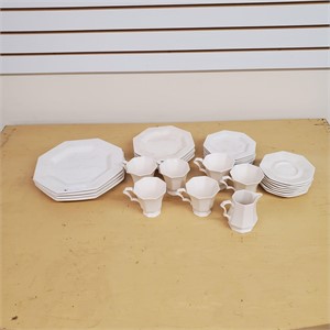 White Octagon Dishes