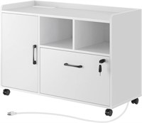 Rolanstar File Cabinet With Charging Station