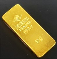 24K  10G Fine 9999 Degussa Bar