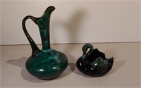 Blue Mountain Pottery Swan & Ewer