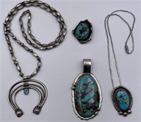 Assortment of Turquoise Necklaces and Pendants