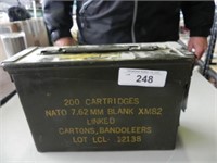 Vintage Metal 7.62mm  Ammo Box