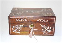 Rosewood and inlaid MOP box