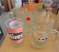 Dads Root Beer Mugs, A&W mugs and Hires cup