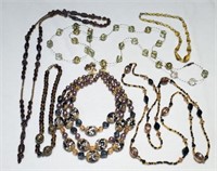Lot Vintage Glass Bead Necklaces