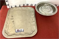 SILVER PLATE TRAY & BOWL