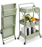 Johgee folding 3 tier utility cart