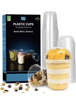 50 Pcs Disposable Plastic Cups,8 Oz Clear P