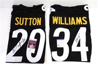 AUTOGRAPHED SUTTON & WILLIAMS JERSEYS W/ CERTS.