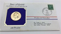 James A. Garfield Presidential Medals Cover