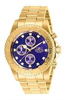 Invicta Men's Diver Multifunction Blue Gold Watch