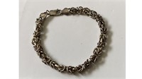 Sterling Silver Byzantine Link Bracelet