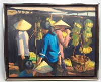 Oil Painting- "Viet Market" by