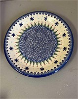 Polish Pottery Dinner Plate Unikat Nina