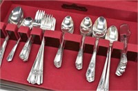 69Pc HARMONY HOUSE Silverplate Flatware Set with