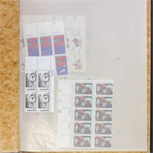 US Stamps Mint Plate Blocks in Folder