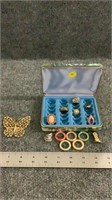 Small Jewelry box,nrings and pins