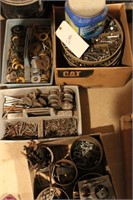 4 boxes of bolts washers and carosel of bolts