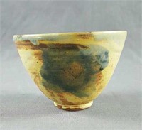 Studio Pottery Thrown Earthenware Bowl Signed JH