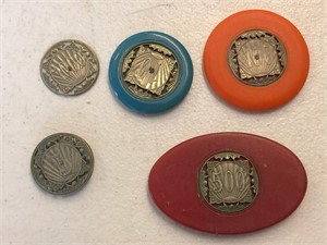 Mixed Lot Of Bakelite And Sterling Filigree Parts