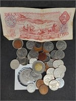 Lot of Misc. Canadian Coins & Currency