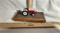 Wood Carved Tractor on Plaque