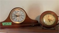 Sunbeam Mantle Clock, Telechron Alarm Clock
