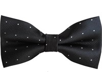 Mens Pre-tied Formal Tuxedo Bow Tie Silvery Dots