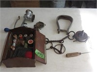 Grinder, Wooden Stirrup, Bits, Small Pulley,