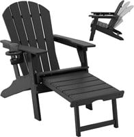 OversizedAdirondack Chair, Black